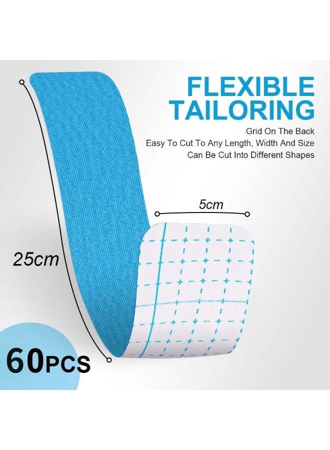 OSHIMA 40 Pcs Kinesiology Tape, Waterproof Sports Physio Tape, Muscle Support, Muscle Support, Fitness Running Tennis Swimming, Exercise, Pain Relief, Waterproof Adhesive for Sports & Injury Recovery - Image 2